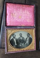 1/4 Purple Glass Ambrotype, Group of Three Men, Possibly from Virginia picture