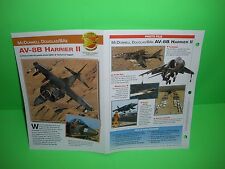 MCDONNELL DOUGLAS/BAE AV-8B HARRIER II AIRCRAFT FACTS CARD AIRPLANE BOOK 154 picture