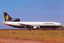 LOCKEED L1011 BRITISH CALEDONIAN Airline Airplane Postcard picture