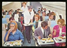 c.1965 Airline Issue BOAC Advertising Postcard – Mealtime aboard Vickers VC10 picture
