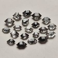 1.5g/20pcs 4-6mm Black Phantom Top Clear Herkimer Diamond Quartz Crystal 3794 picture