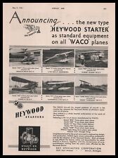 1931 Waco Aircraft Photos Heywood Starters Sky Specialties Detroit MI Print Ad picture