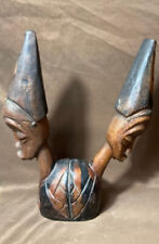 Handcrafted West African Double Headed Wooden Female Sculpture picture