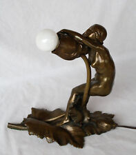 MAGNIFICENT ART NOUVEAU 1900 FRENCH BRONZE LAMP  MADE BY MAURICE  BOUVAL.  LA  picture
