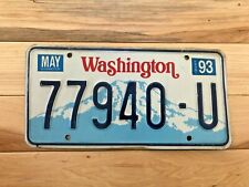 1993 Washington State License Plate picture