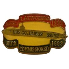 US Navy USS Columbus SSN-762 Submarine Launched Commissioned Souvenir Pin picture