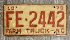 1973 North Carolina Farm Truck License Plate Retro Car Auto Collection Garage picture