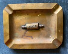 Vintage 1940s FARREL Bronze Ashtray - Bastion Brothers - 6.5” x 5” - Muffler picture