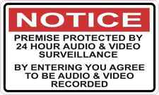 5in x 3in Audio and Video Surveillance Sticker picture
