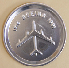 BOEING AIRCRAFT 75TH ANNIVERSARY TIN COASTER/PLATE picture