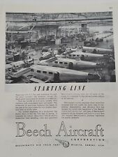 1945 Beech Aircraft Fortune WW2 Print Ad Airplanes Starting Line Victory Wichita picture