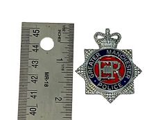 Obsolete Greater Manchester Police Cap Badge Queens Crown Shield Crest UK picture
