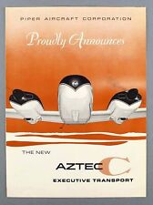 PIPER AZTEC EXECUTIVE MANUFACTURERS SALES BROCHURE FACTORY picture