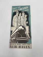 Vtg. Gullivers Travel New Haven Railroad 1936 Train Advertisement Brochure RARE picture