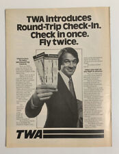 1978 TWA Print Ad Original Vintage Round Trip Check In Trans World Airlines Air picture