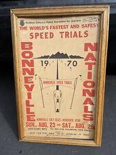 Very Rare Annual Bonneville Nationals Official Race Poster 1970  picture