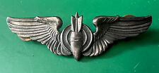 USAAF BOMBARDIER’S STERLING SILVER 3 INCH WINGS picture