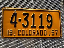 1957 Colorado License Plate - Excellent Condition picture