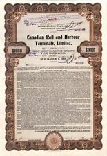 Canadian Rail and Harbour Terminals, Limited - $1,000 Railway Gold Bond - Foreig picture
