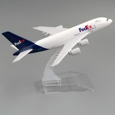 14cm Aircraft Airbus A380 FedEx Express Alloy Plane Model Xmas Gift Decoration picture