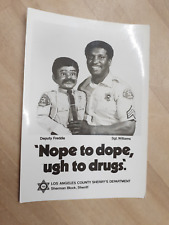 California Sheriff Sherman Block Dept. NOPE TO DOPE, UGH TO DRUGS Campaign picture