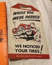 VTG RARE 1930-40’S B.F. GOODRICH TIRE ADVERTISEMENT HANG TAG ON CAR DOORS picture