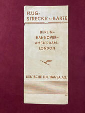 Deutsche Lufthansa Timetables, With Map Old Ephemera Aviation Memorabilia Big Si picture