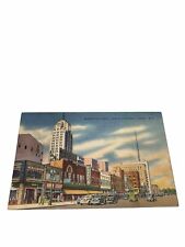 Washington Avenue Looking Northwest, Lansing, Michigan, Old Vintage Postcard. picture