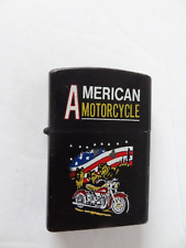 AMERICAN MOTORCYCLE Windproof Cigarette Lighter. Very Patriotic.. picture