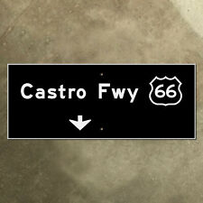 California US 66 Castro Freeway Pasadena highway road guide sign 1956 18x7 picture