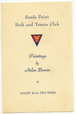 Vintage Art Gallery Flyer Paintings Helen Bowen Sands Point Bath Tennis Club NY picture