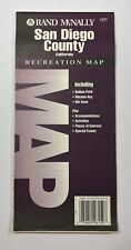 1994 SAN DIEGO COUNTY, CA. VACATION TRAVEL TOURIST RECREATION MAP ~ RAND MCNALLY picture