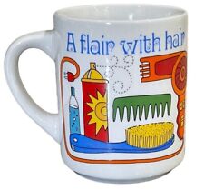 VTG Abbey Press Hairstylist Mug - A Flair With Hair, Style With A Smile Ceramic  picture