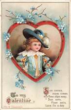 c1910 Signed Ellen Clapsaddle Boy  Valentines Day Germany P448 picture