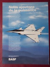 3/1987 PUB BASF STRUCTURE MATERIALS DASSAULT COMPOSITE RAFALE FRENCH AD picture