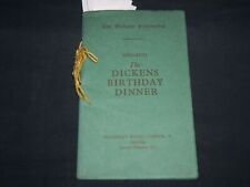 1931 THE DICKENS FELLOWSHIP BIRTHDAY DINNER PROGRAM - PICCADILLY HOTEL - J 8654 picture