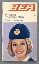 BEA BRITISH EUROPEAN AIRWAYS INTERNATIONAL TIMETABLE SUMMER 1969 CABIN CREW PIC picture