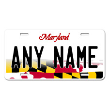 Personalized Maryland License Plate 5 Sizes Mini to Full Size  picture