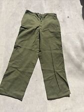 Vintage 18 Oz Wool Olive Green US Military Army Field Trousers Size 32x30 Pants picture
