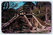 Honduras Postcard Mayan Temple In Concordia Park 1954 Vintage Posted picture