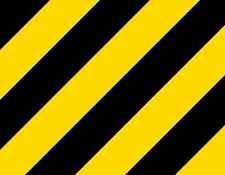 9in x 7in Yellow and Black Warning Vinyl Sticker Sheet Caution Decal picture