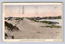 Ogunquit ME-Maine, Sand Dunes & Ogunquit River, Antique Vintage c1929 Postcard picture