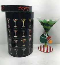 Lolita martini glass Tipsy Christmas Rare Retired Gift picture