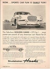1956 Studebaker Golden Hawk Vintage Magazine Ad     picture
