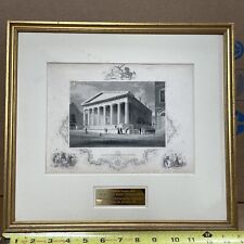 Original Century Bank Of USA Philadelphia Antique City View Antique Engraving picture