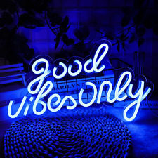 Good Vibes Neon Sign LED Wall Decor For Bedroom & Party Art Decor USB Powered picture