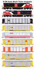 Canadian National Auto Rack Train 9 magnets by Andy Fletcher picture
