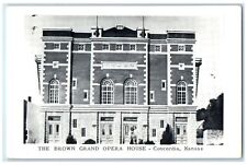 c1920 The Brown Grand Opera House Building Entrance Concordia Kansas KS Postcard picture