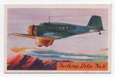 1936 Northrop Delta Airplane Card F277 Heinz Famous Airplanes Cereal Aviation picture