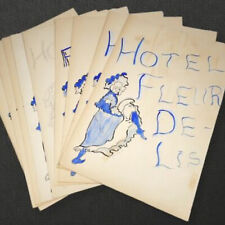 Hotel Fleur De Lis Menu Original Art 1954 Mary Jane Hynds Graphic Design Layout picture
